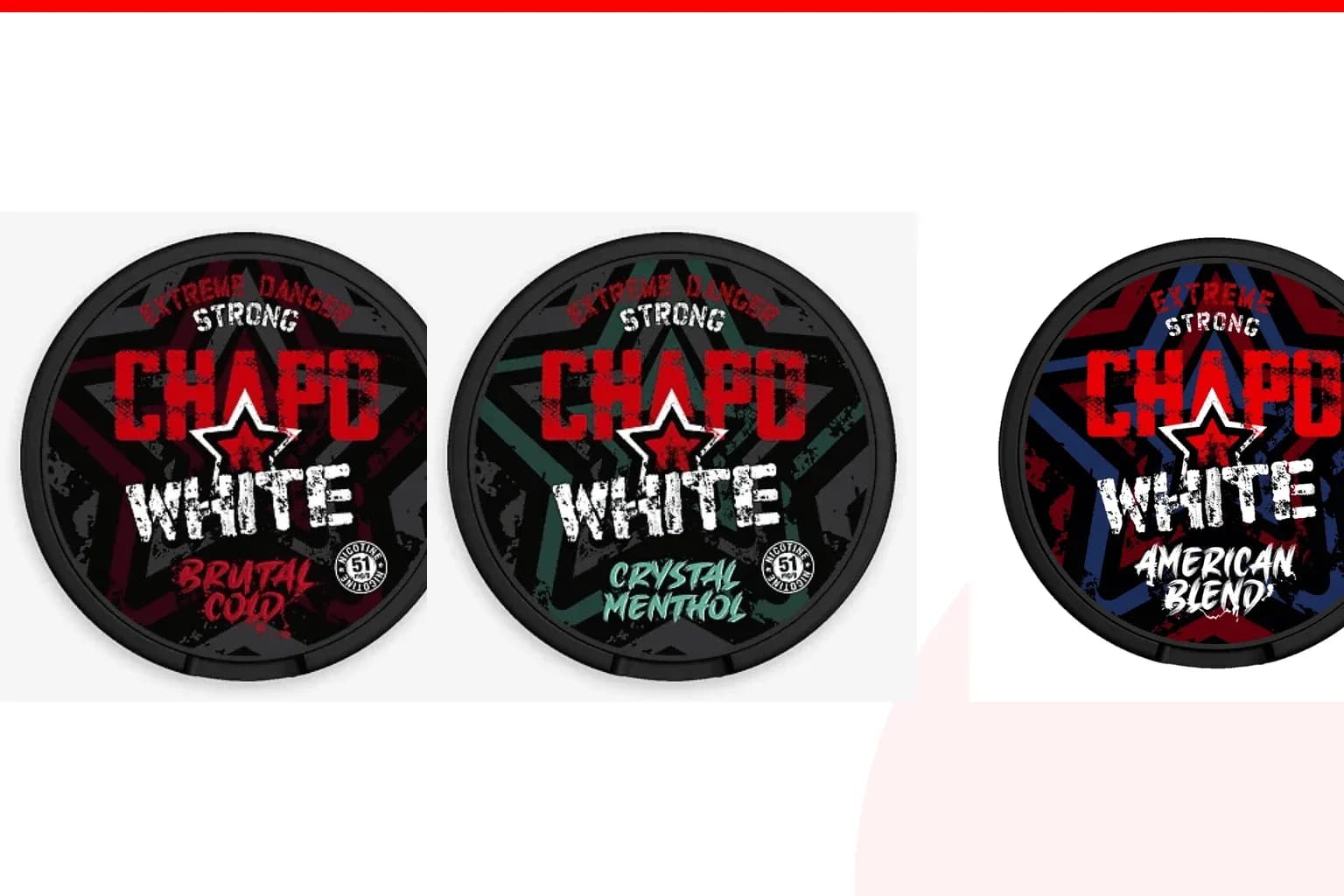 Cans of Best Chapo flavours from the Nicotine Pouches Canada range