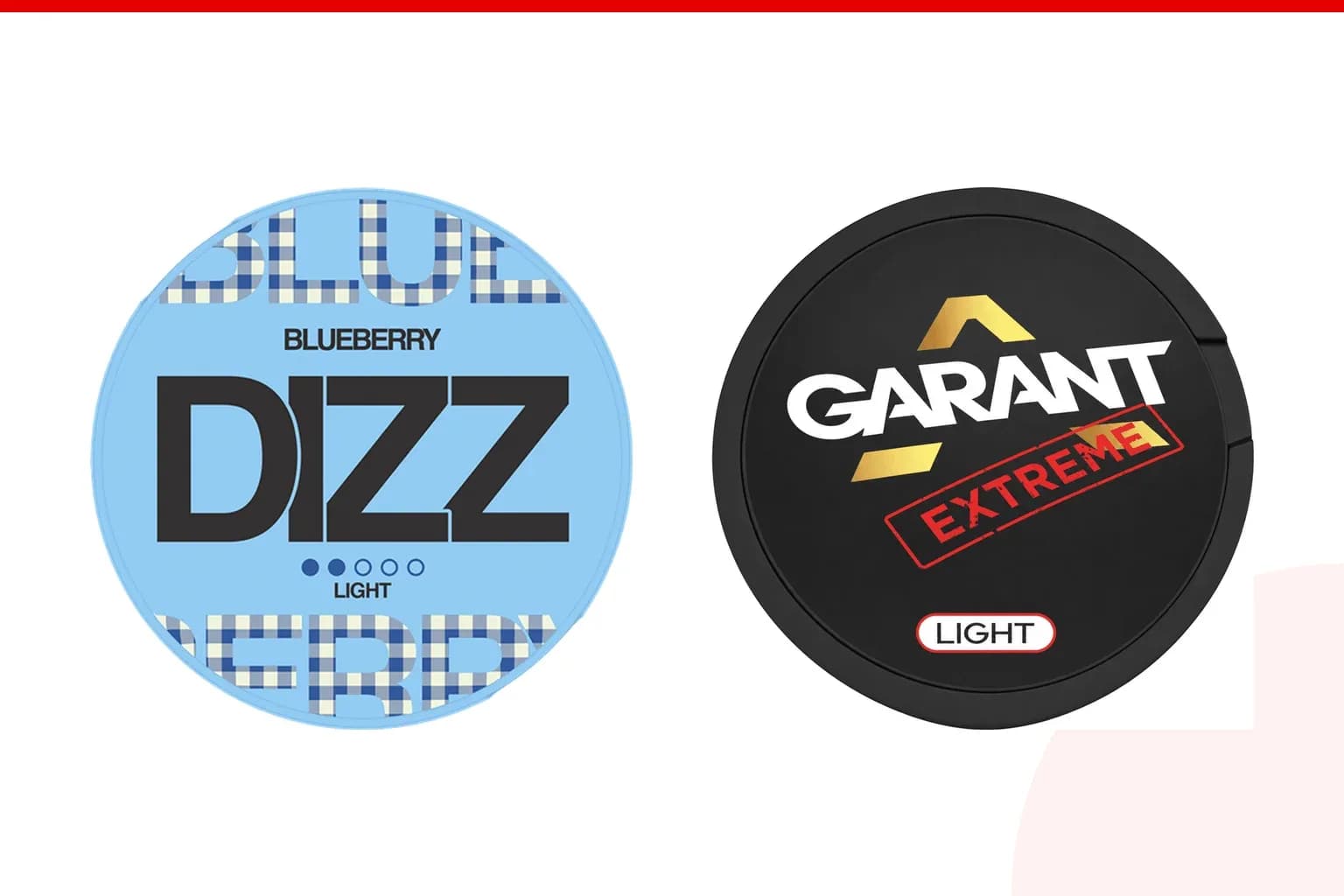 Cans of DIZZ vs Garant from the Nicotine Pouches Canada range