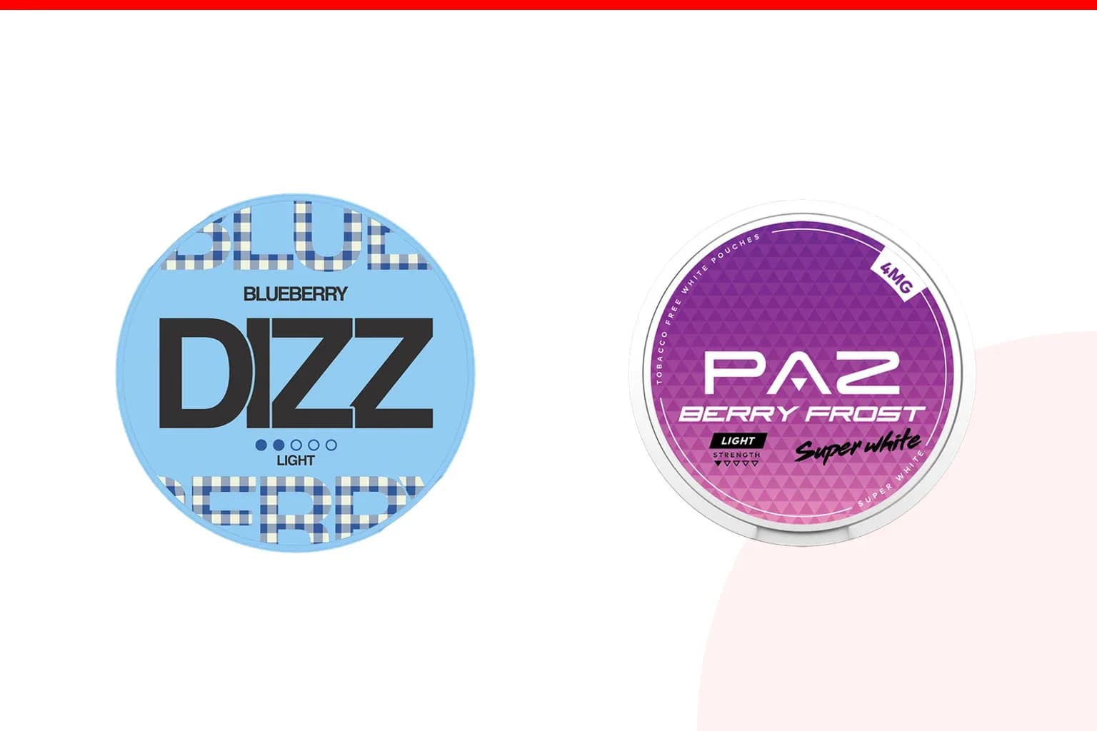 Cans of DIZZ vs Paz from the Nicotine Pouches Canada range