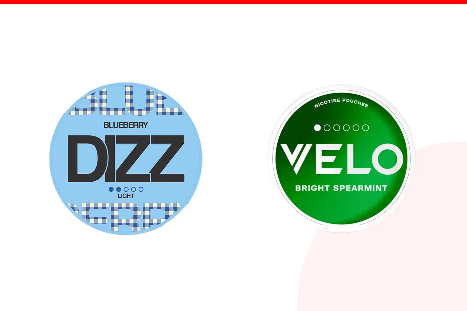 Cans of DIZZ vs VELO from the Nicotine Pouches Canada range