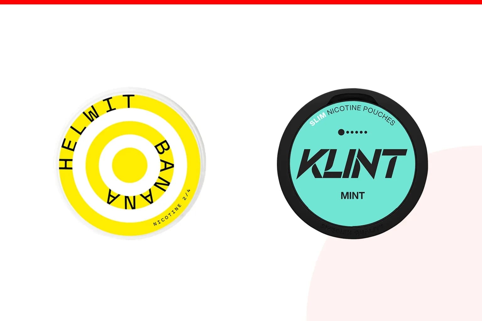 Cans of Helwit vs KLINT from the Nicotine Pouches Canada range