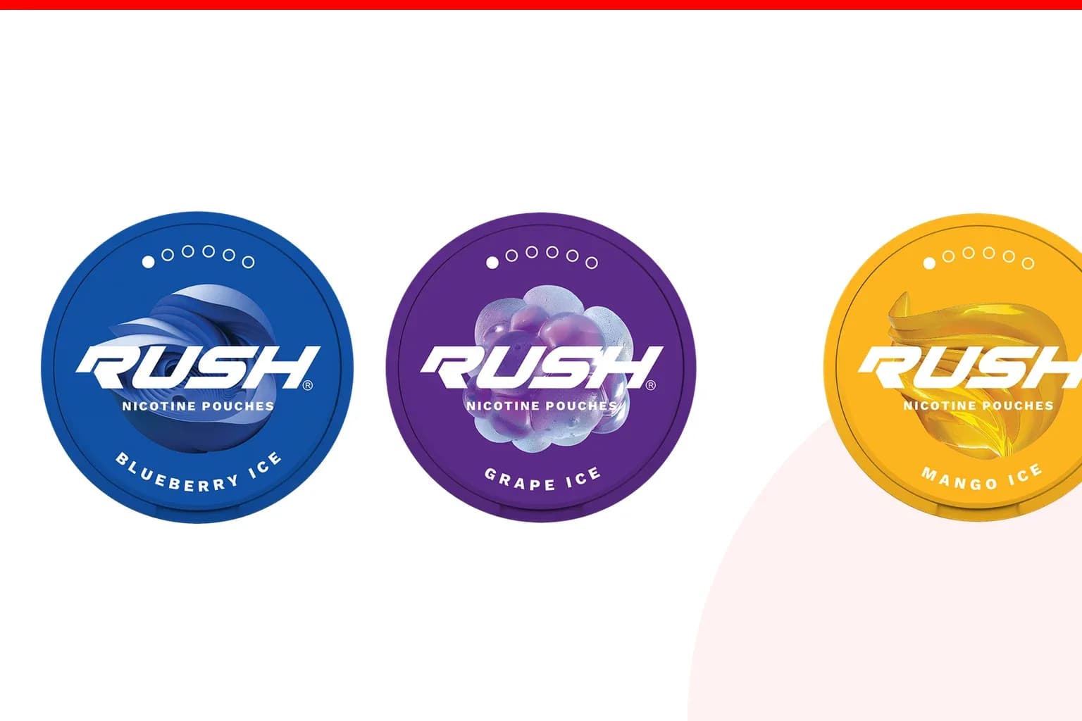 Cans of Rush nicotine pouches review from the Nicotine Pouches Canada range