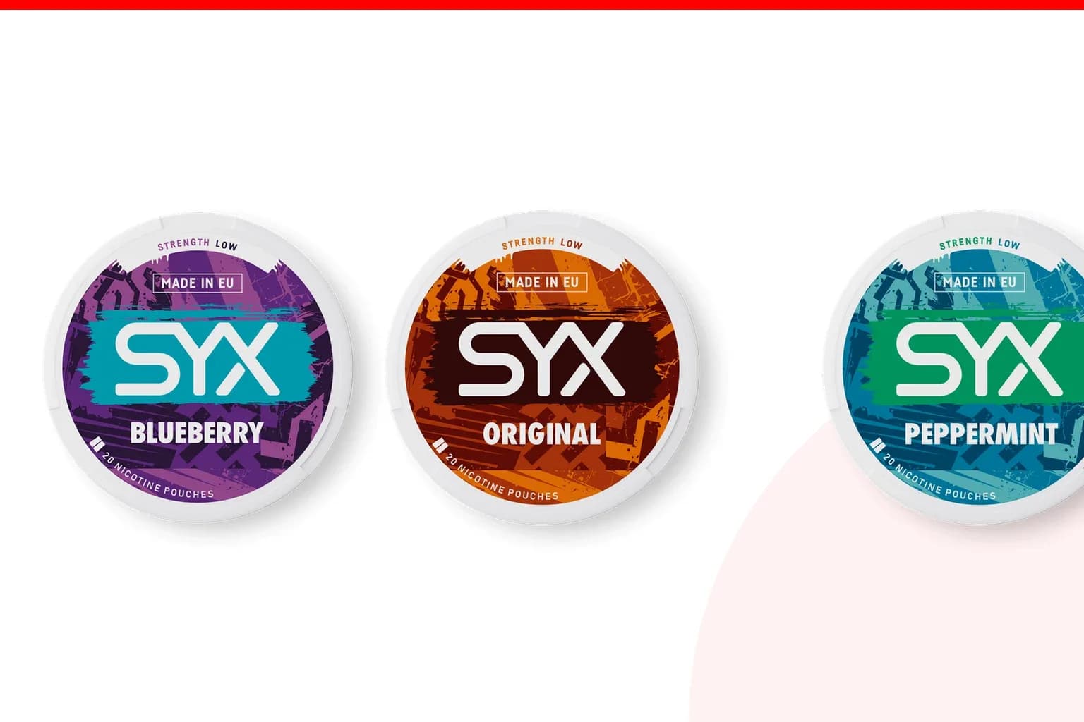 Cans of SYX nicotine pouches review from the Nicotine Pouches Canada range