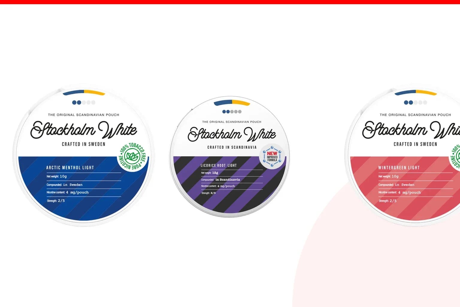 Cans of where to buy Stockholm White from the Nicotine Pouches Canada range