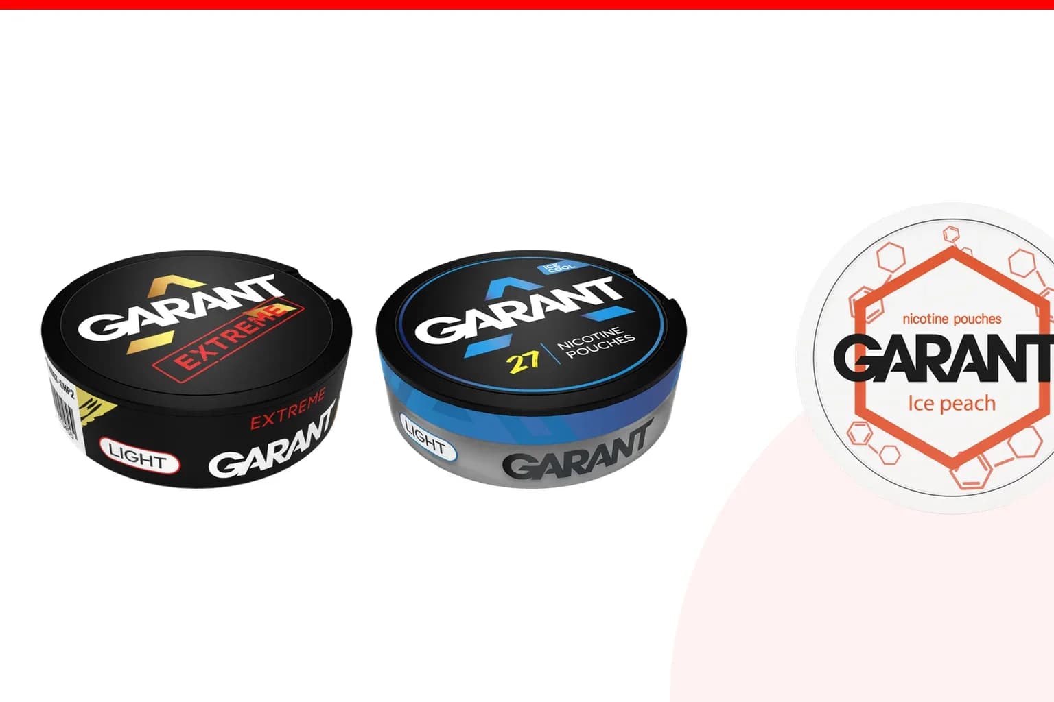Cans of Garant nicotine pouches review from the Nicotine Pouches Canada range