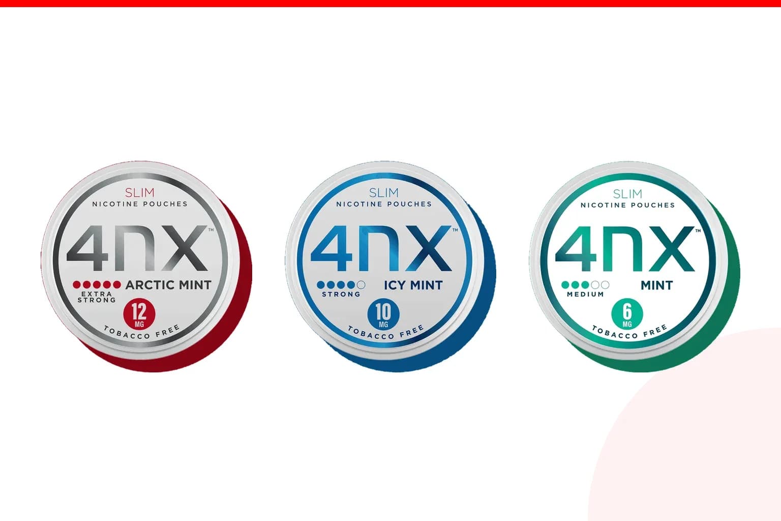 Cans of best 4nx flavours from the Nicotine Pouches Canada range