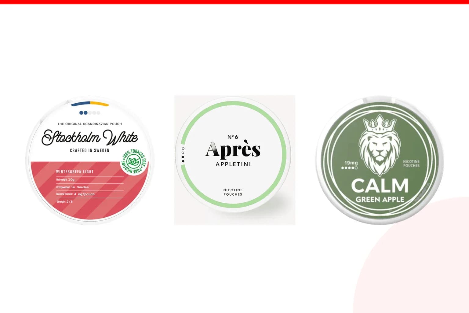Cans of Best apple nicotine pouches from the Nicotine Pouches Canada range