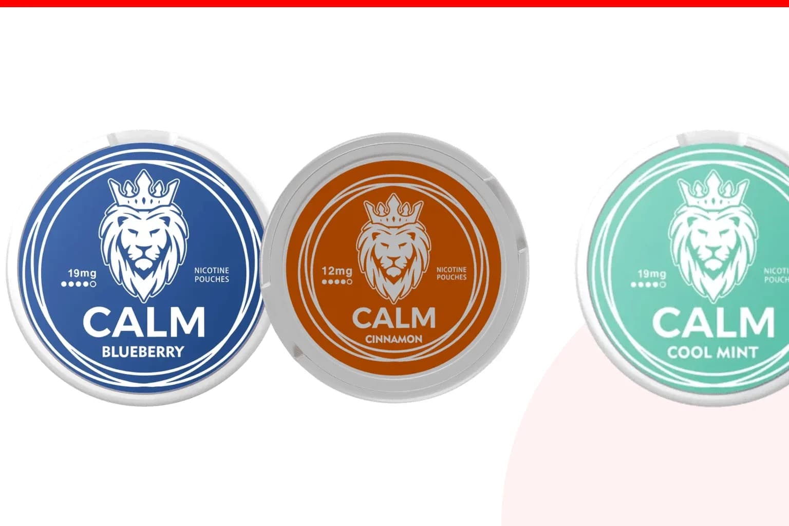 Cans of Best Calm flavours from the Nicotine Pouches Canada range