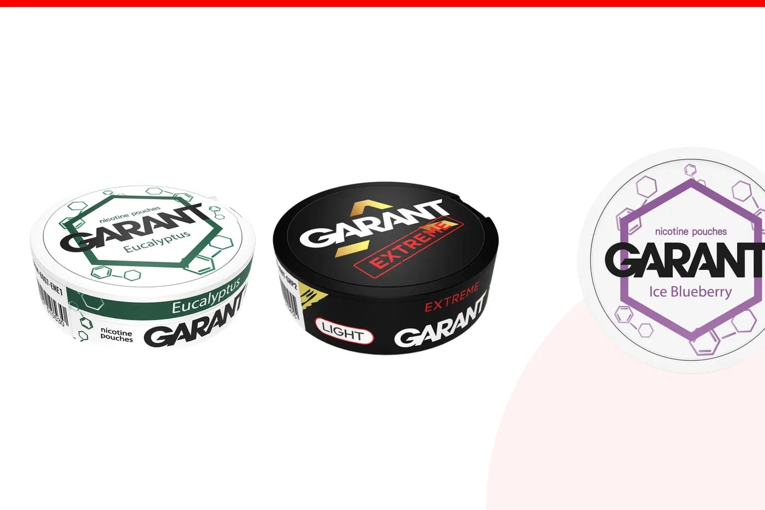 Cans of Best Garant flavours from the Nicotine Pouches Canada range