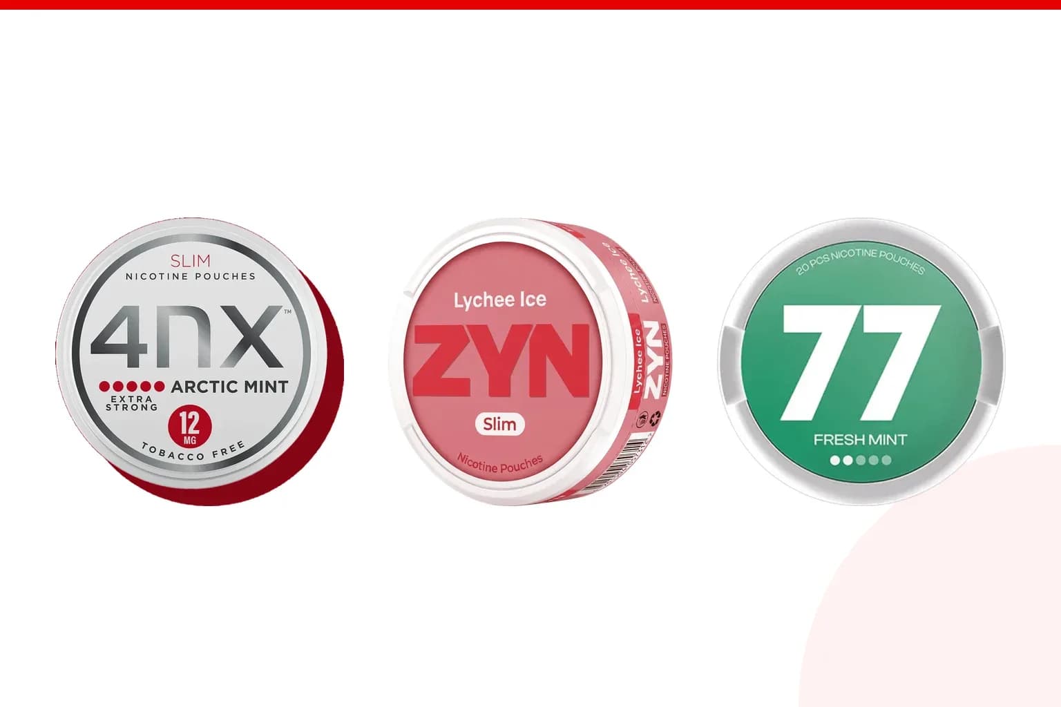 Cans of Best ice cold nicotine pouches from the Nicotine Pouches Canada range