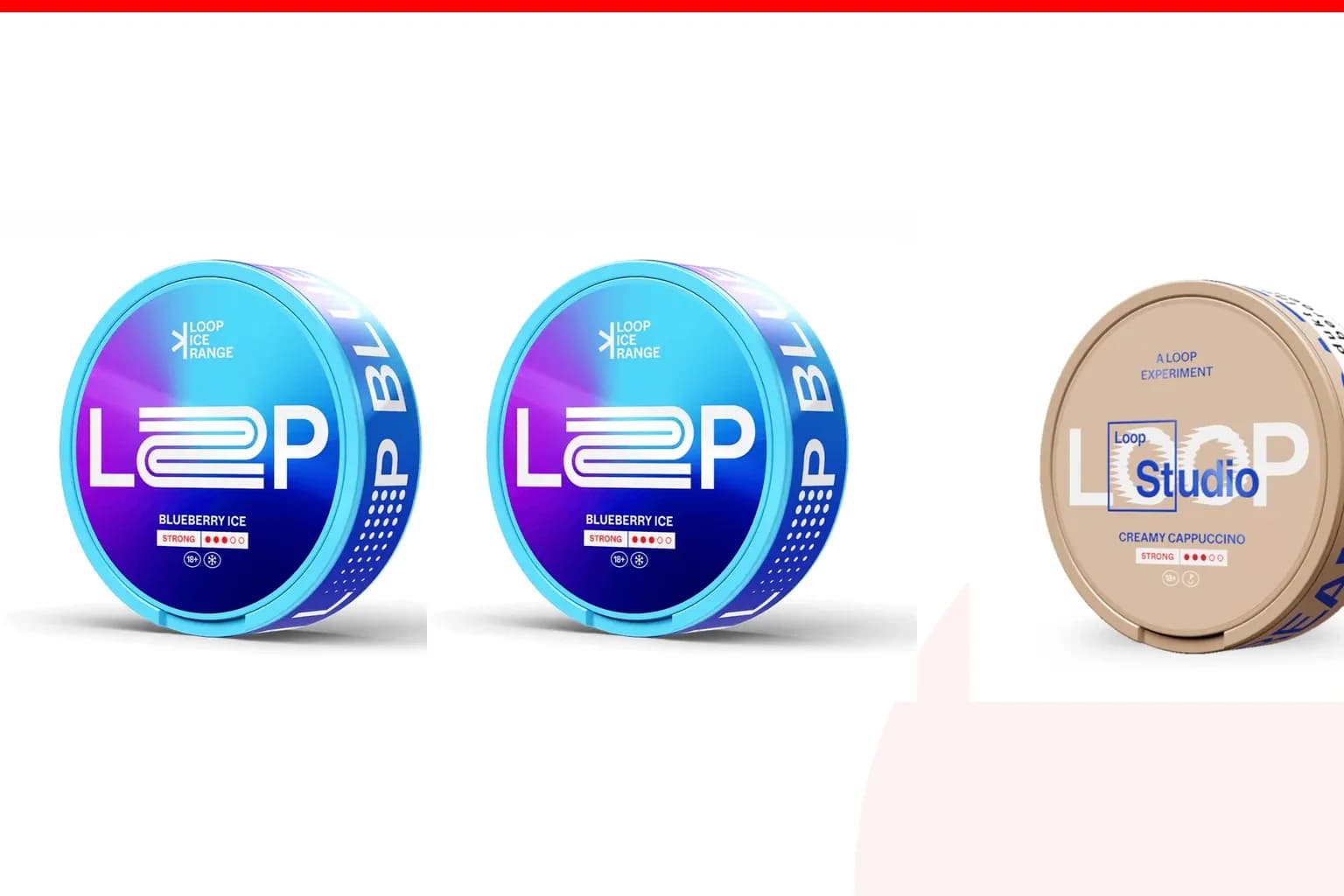 Cans of Best LOOP flavours from the Nicotine Pouches Canada range