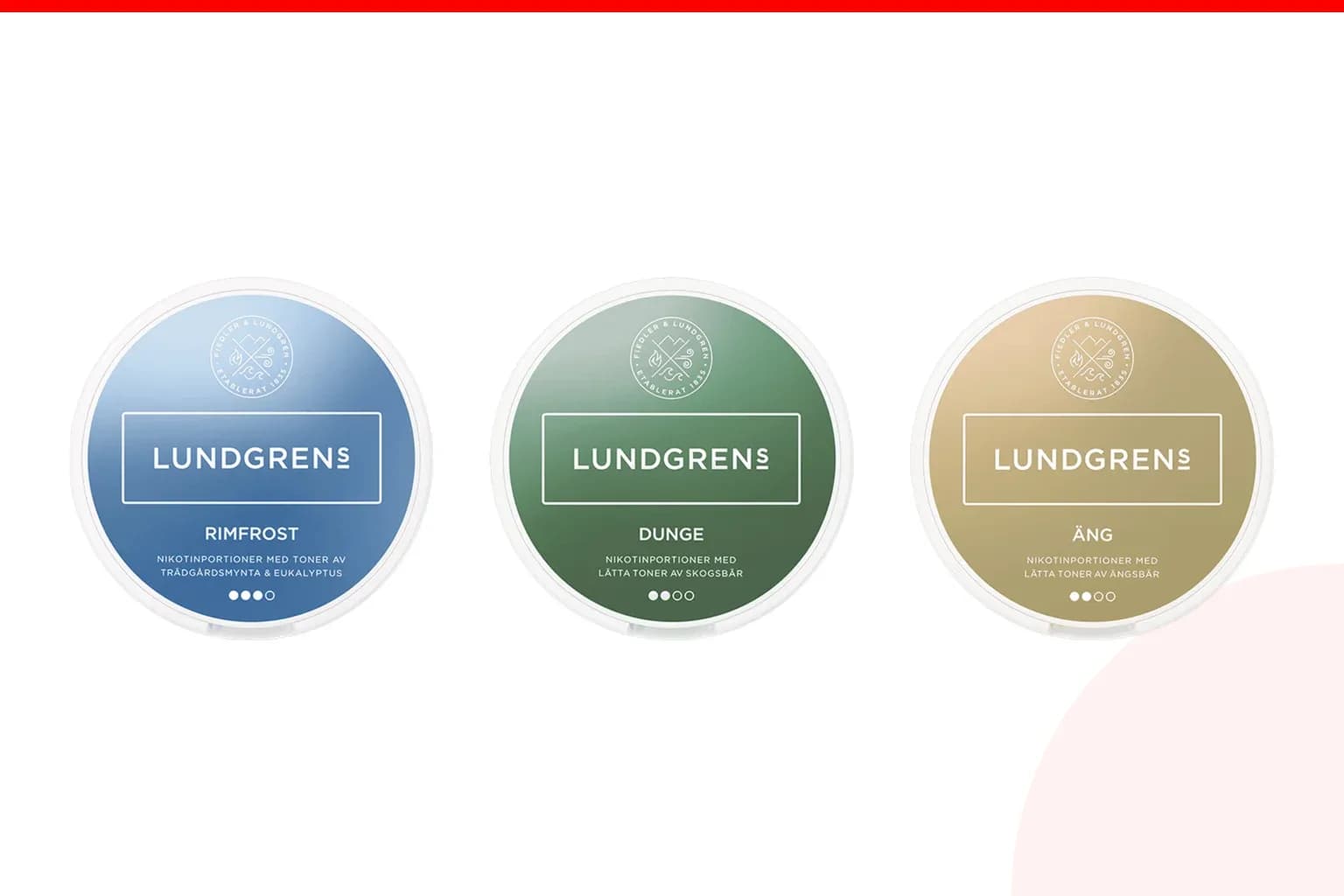 Cans of best lundgrens flavours from the Nicotine Pouches Canada range