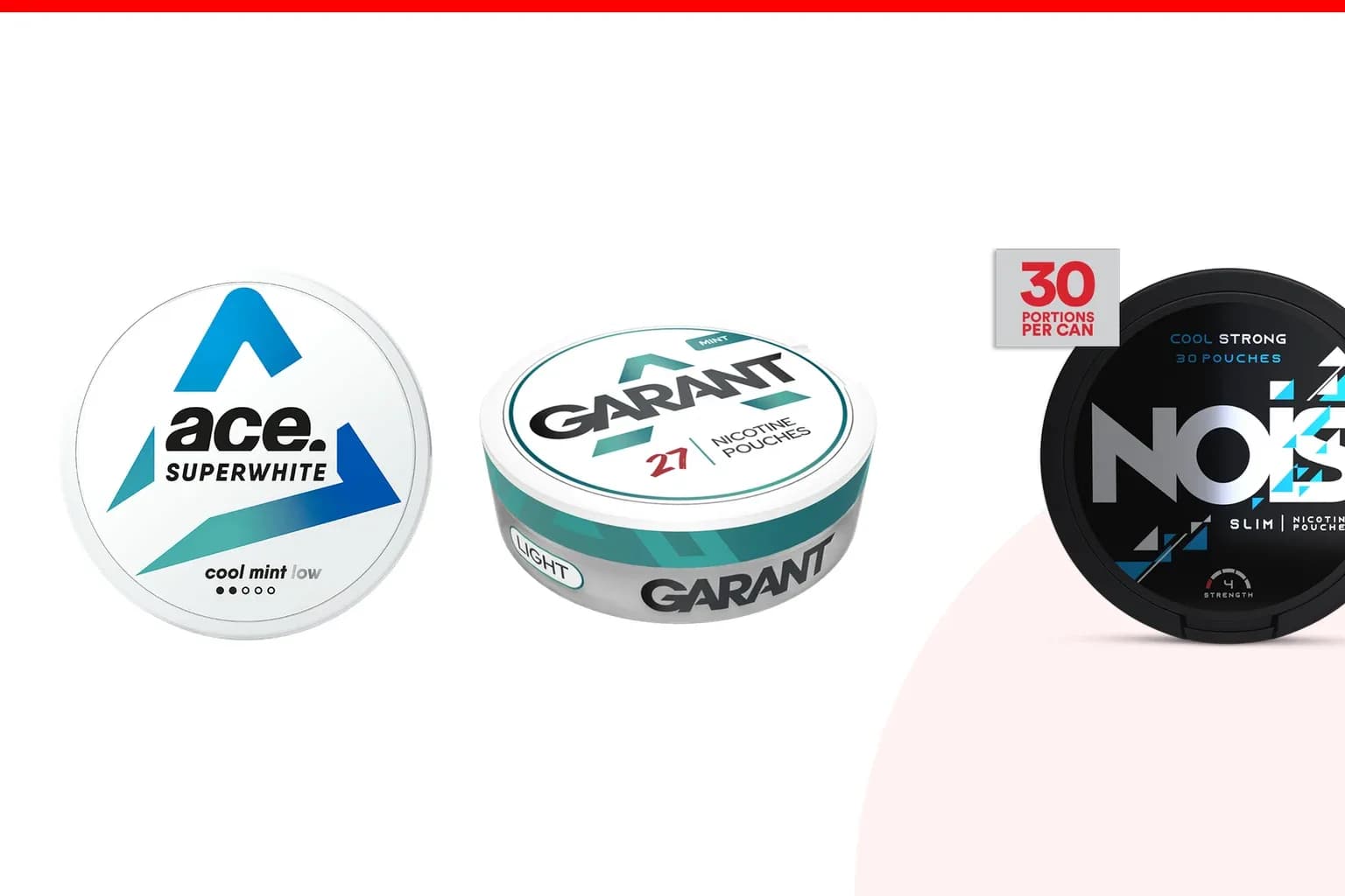 Cans of best nicotine pouches in Canada from the Nicotine Pouches Canada range