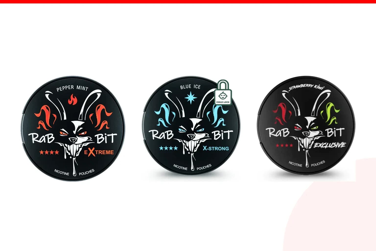 Cans of best rabbit flavours from the Nicotine Pouches Canada range