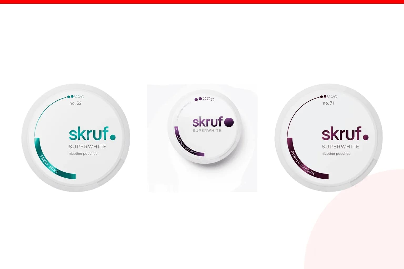 Cans of best skruf flavours from the Nicotine Pouches Canada range