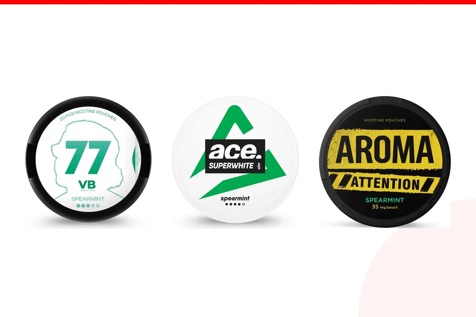 Cans of where to buy spearmint nicotine pouches from the Nicotine Pouches Canada range