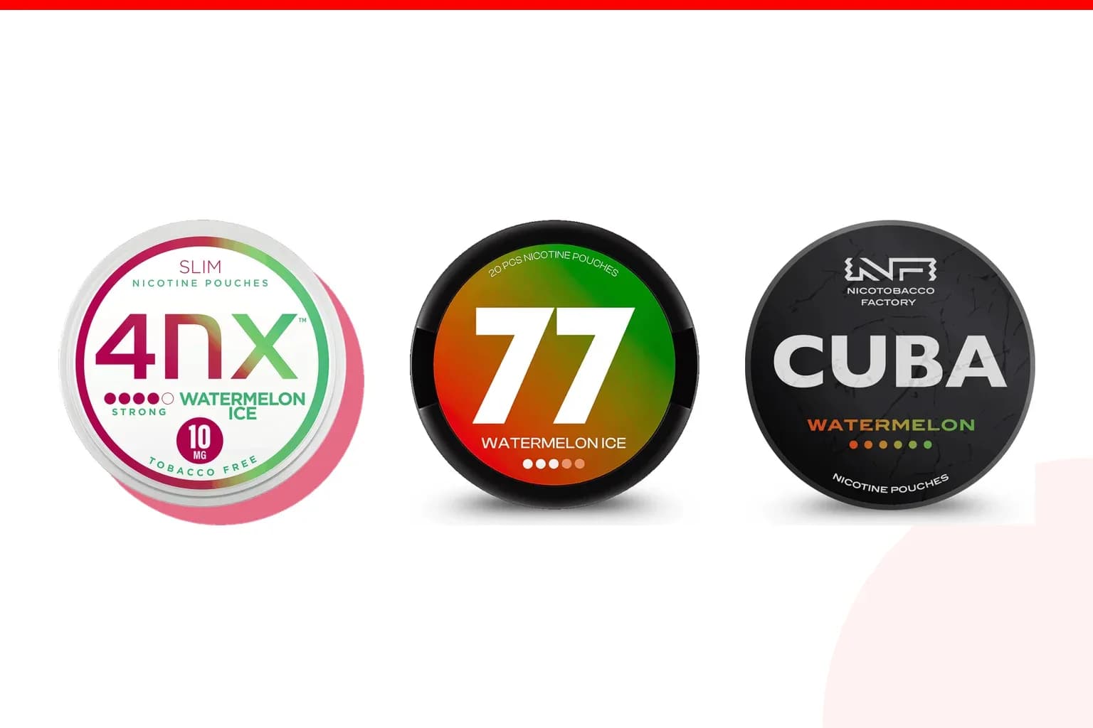 Cans of where to buy watermelon nicotine pouches from the Nicotine Pouches Canada range